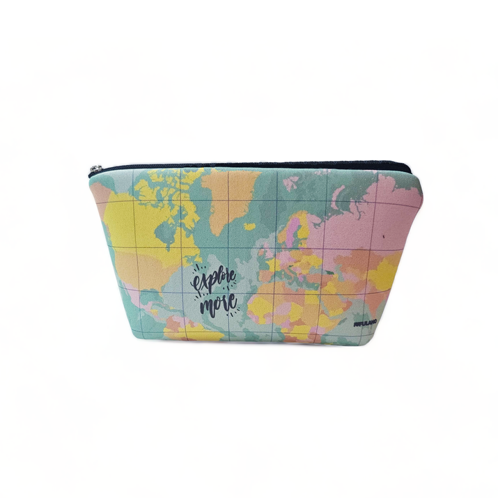 CARTUCHERA SIMPLE SIMIL NEOPREN / NECESER - MAPA